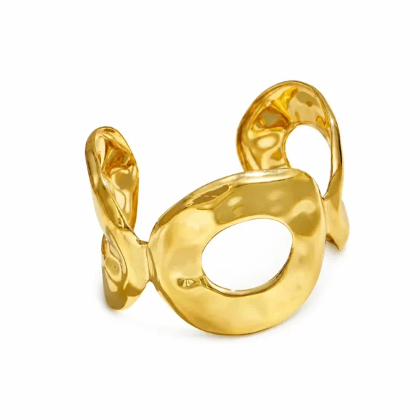 Hammered Open Circle Cuff