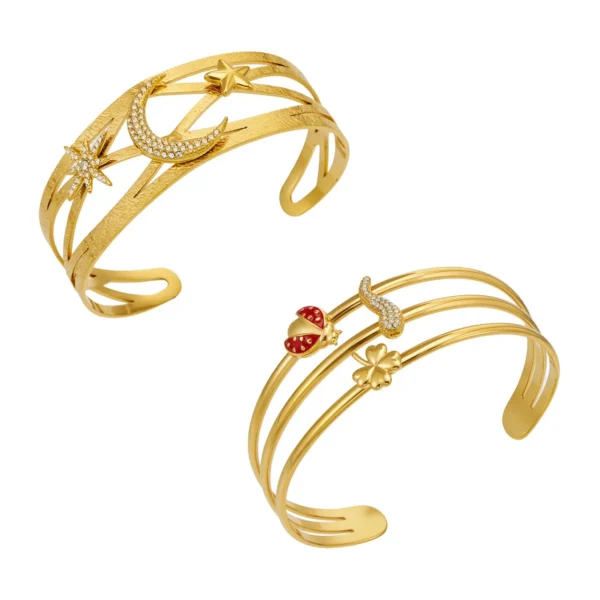 Celestial & Chilli CZ Open Cuffs