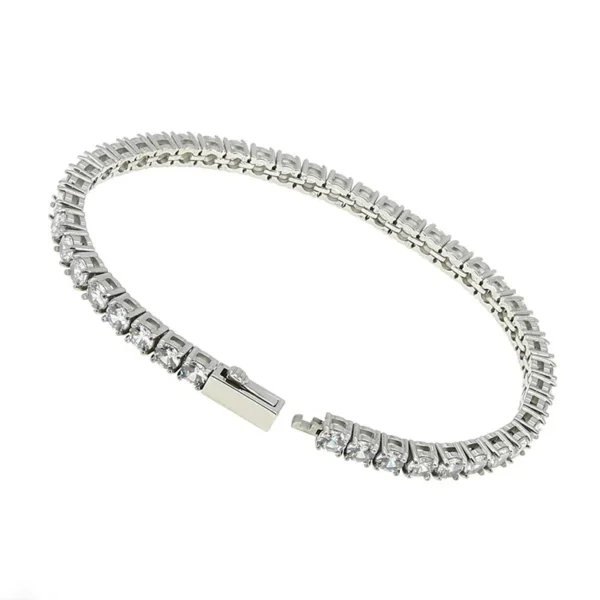 Polished Round CZ Tennis Bracelet