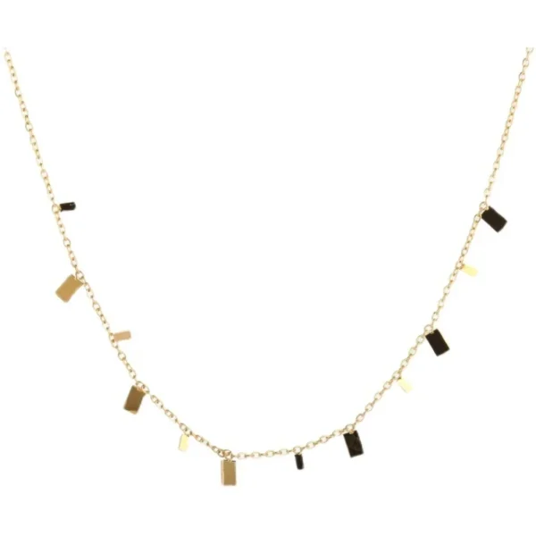 Charm Necklace with Geometric Dangles