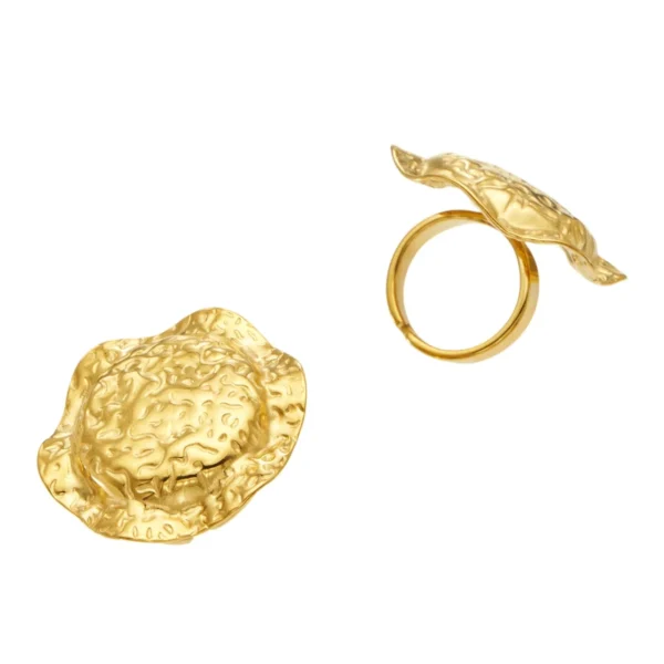 Sunburst & Hammered Disc Statement Rings