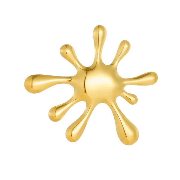 Splash Brooch with 10 Rounded Rays