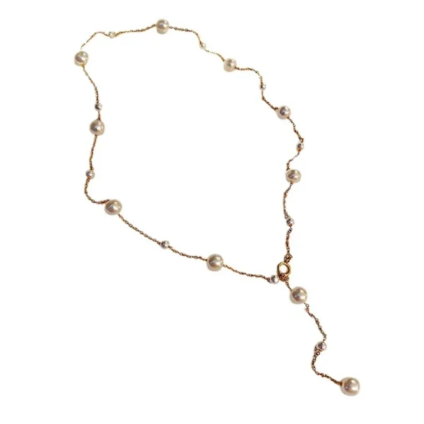 Pearl Y-Drop O-Chain Necklace