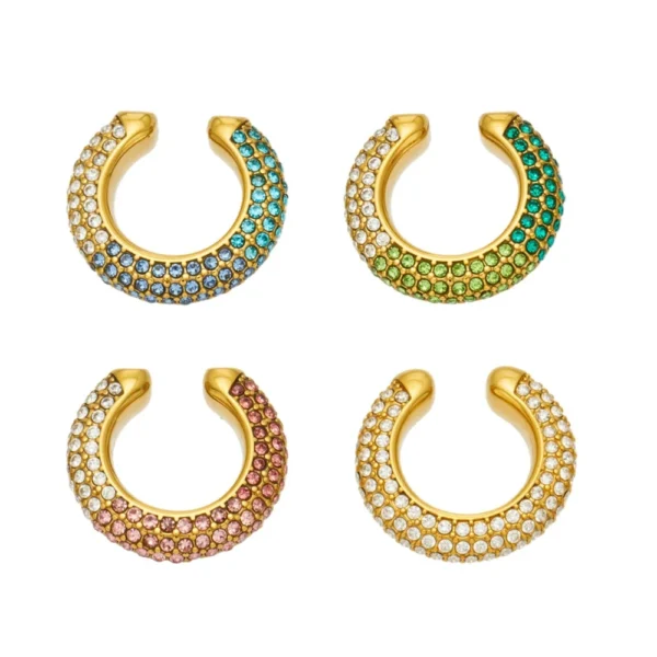 Pavé Crystal C Ear Cuff — Single
