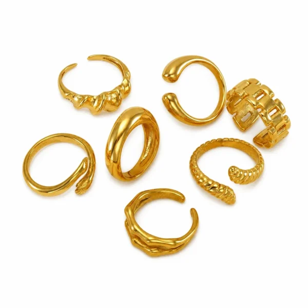 Open Ribbed Dome Ring