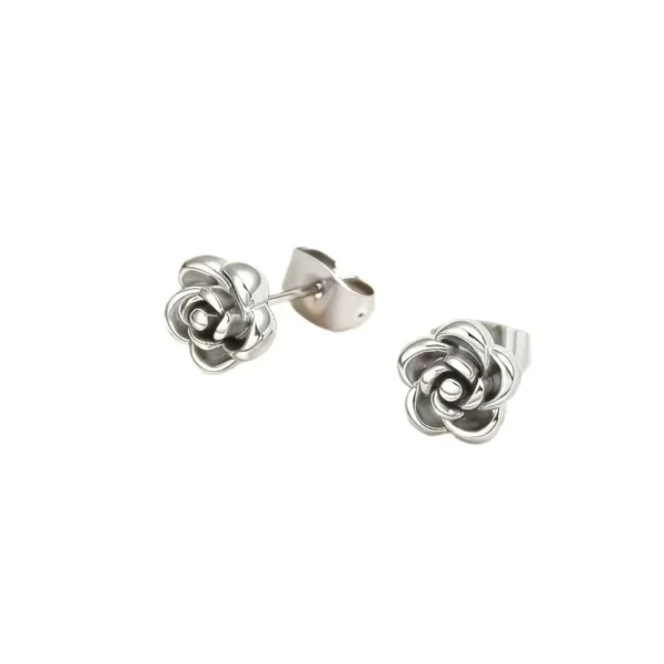 Petite Rose Petal Stud Earrings