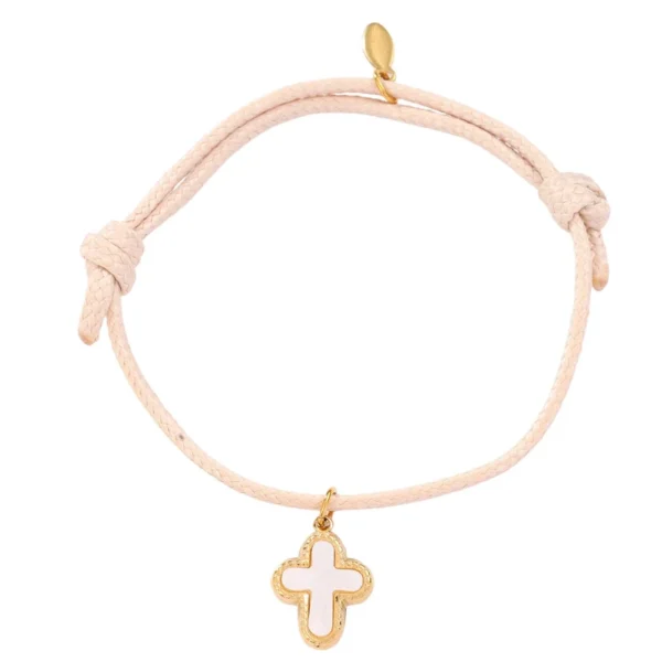 Cross Charm Cord Bracelet