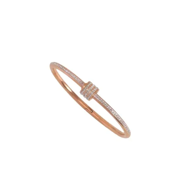 Crystal-Set Slim Bangle Bracelet