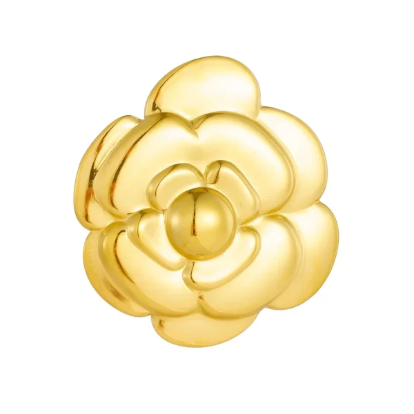 Camellia Brooch with Layered Petals
