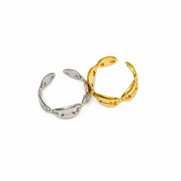 Oval-Link Open Band Ring