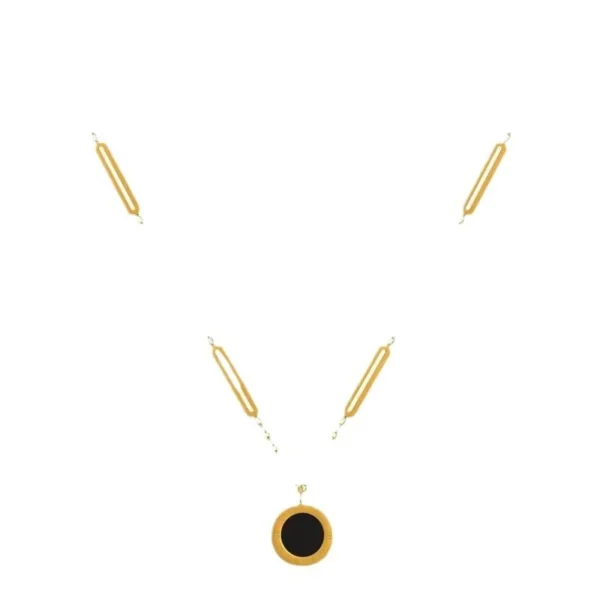 Roman Numeral Disc Open-Link Necklace