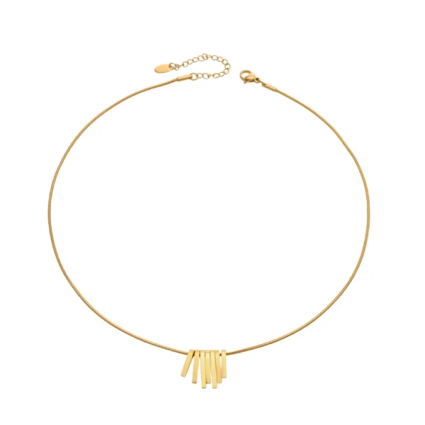 Snake Chain Fringe Necklace