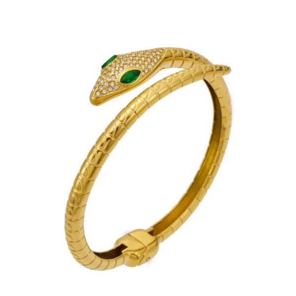 Serpentine Pavé Snake Cuff