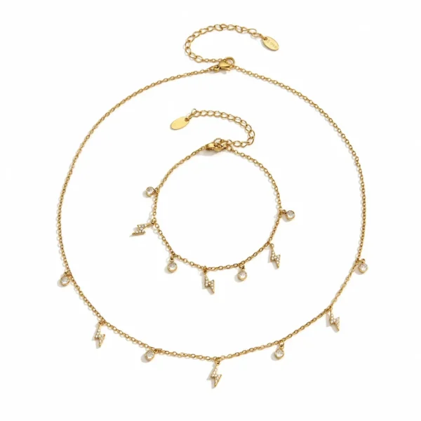 Lightning CZ Charm Jewellery — Choose Your Piece
