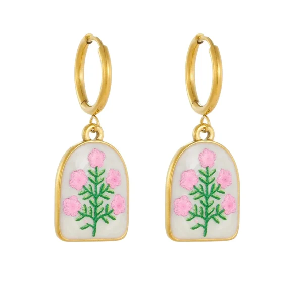 Floral Arch Drop Earrings