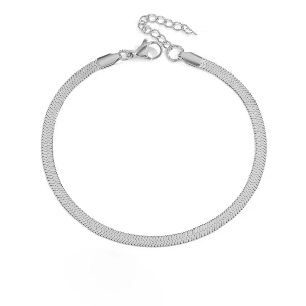 Anklet Flat Snake Chain Lobster Clasp