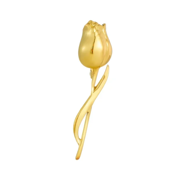 Tulip Brooch with Twisted Stem