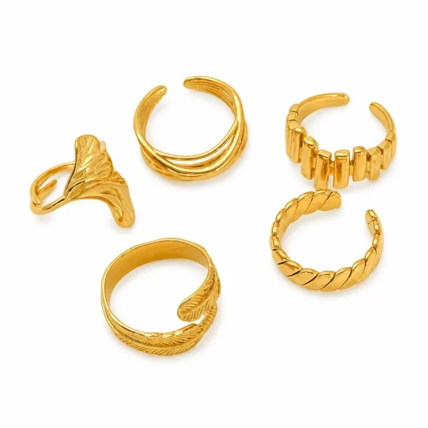 Feather Open-Band Ring