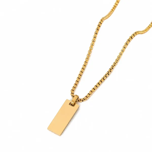Blank Rectangular Slot Pendant Necklace