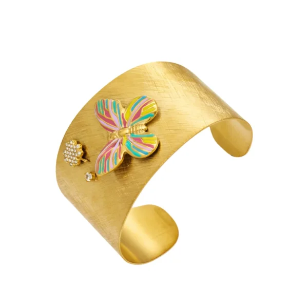Butterfly Enamel Cuff