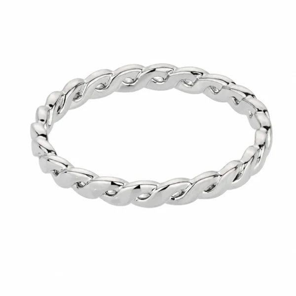 Polished Braided Link Band Ring