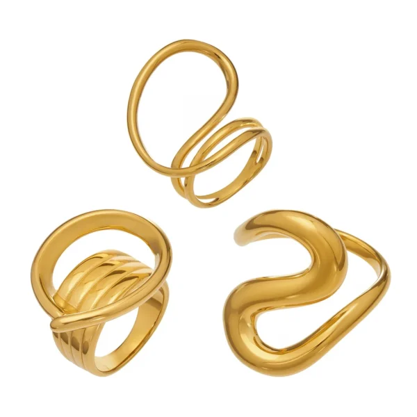 Open-Front Geometric Loop Ring