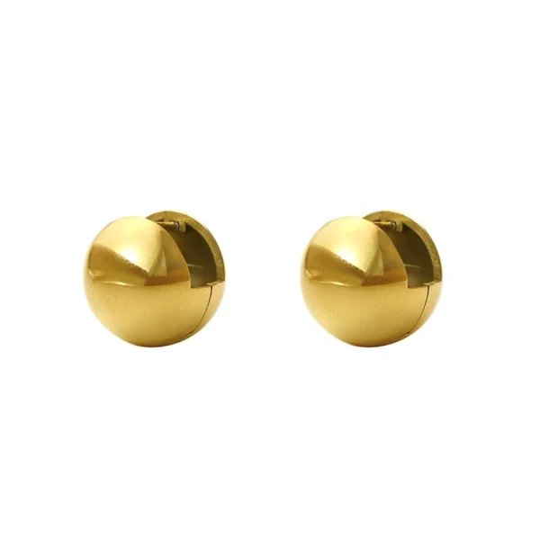 Polished Ball Hoop Earrings