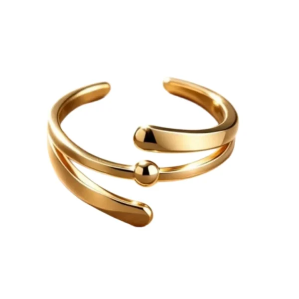 Open Wrap Ring with Double Rail