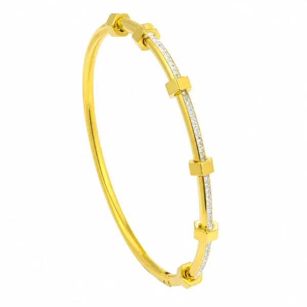 Bangle Crystal Pavé Bar & Square Stations