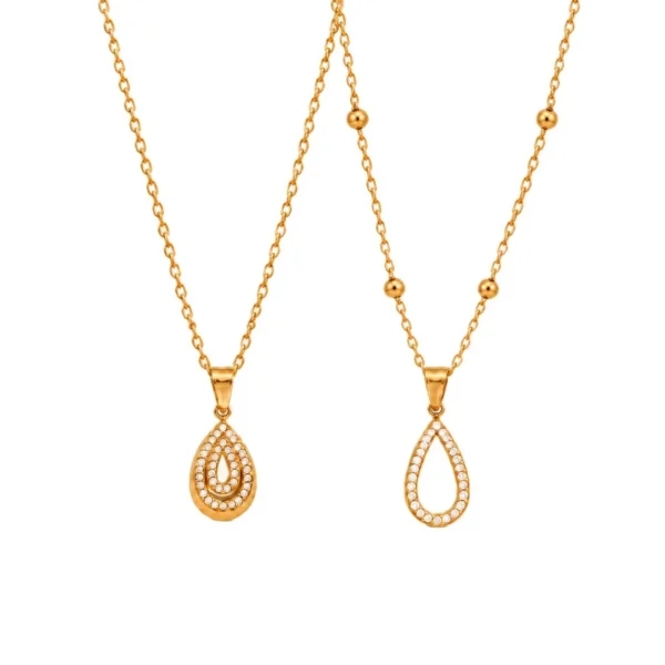 Teardrop Crystal Pavé Necklace
