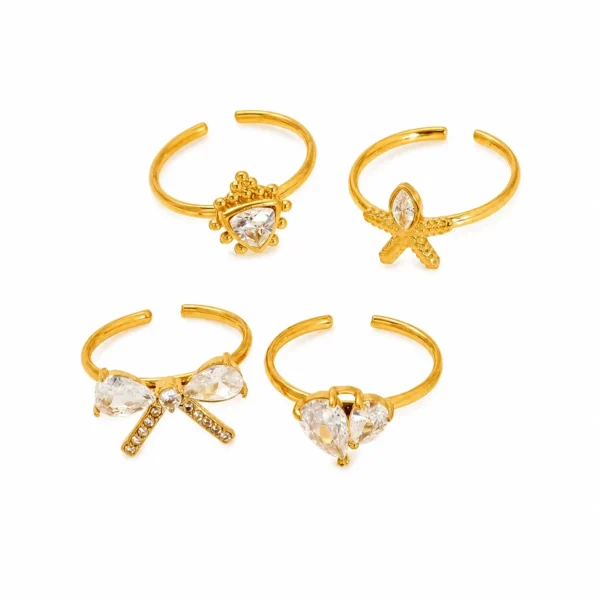Bow, Heart & Starfish Ring Designs