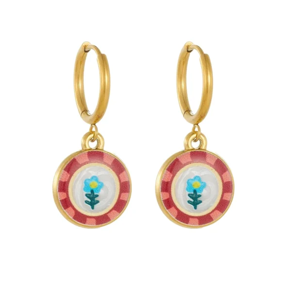 Floral Medallions Drop Earrings