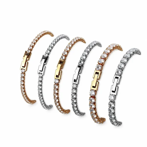 Iced Round CZ Box Tennis Bracelet