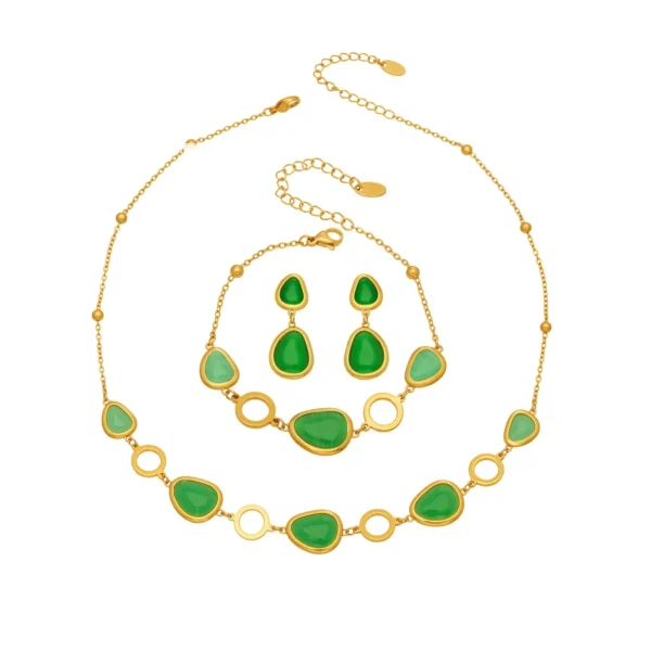 Glass Cabochons Circle Links Jewellery — Choose Your Piece