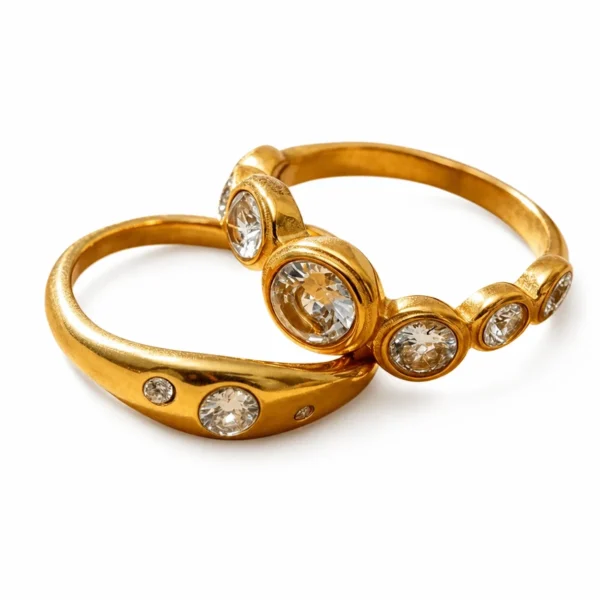 Bezel CZ Dome Ring