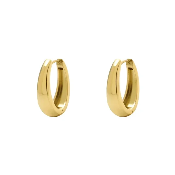 Hoop Earrings U-Shaped Oval
