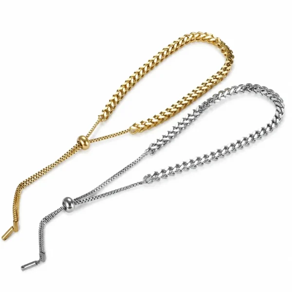 Chain Bracelet Wheat Link Bolo