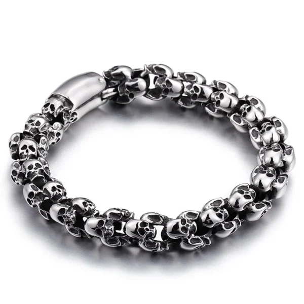 Bracelet Four-Sided Skull Link
