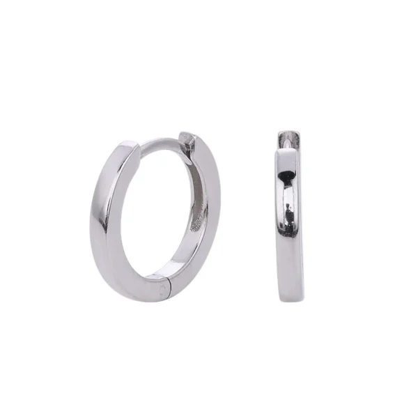 Huggie Hoop Earrings Rounded Dome