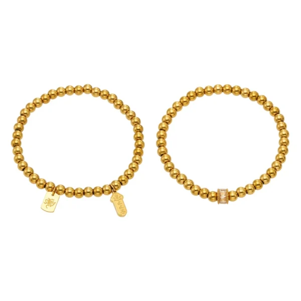 Bead Bracelet Lucky Tag Crystal Barrel