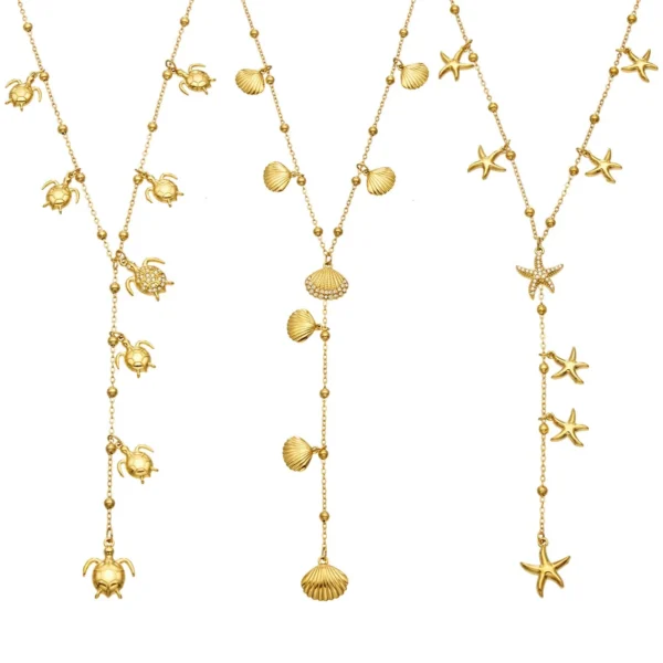 Ocean Charm Y Necklace