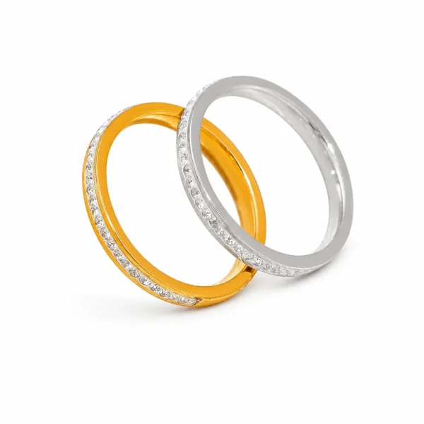 Channel Crystal Stacking Ring
