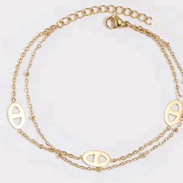 Bracelet, Double-Layer Three-Oval