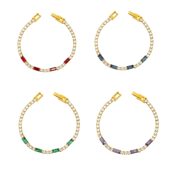 Baguette & Prong CZ Bracelet