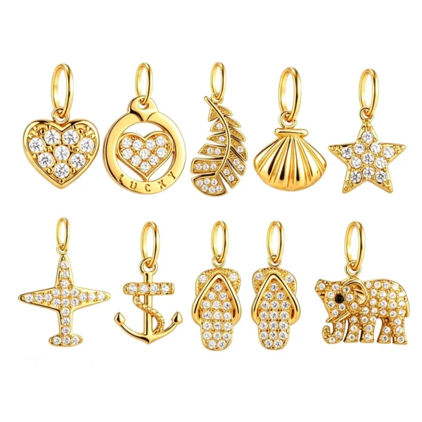 Sparkling Pavé Charm Pendant
