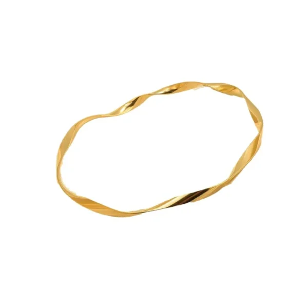 Bangle Twisted Faceted Closed-Loop