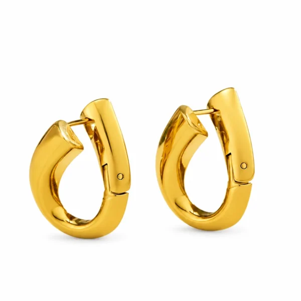 Teardrop Hoop Earrings, Tapered