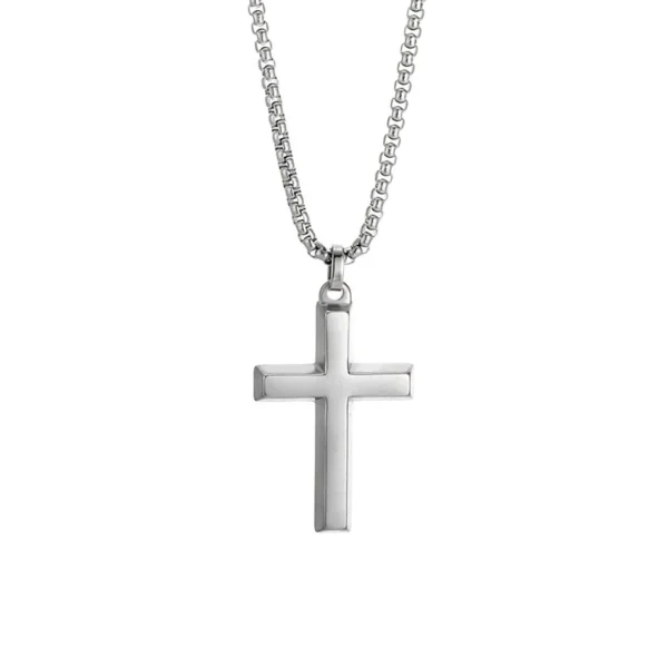 Cross Pendant Necklace with Box Chain