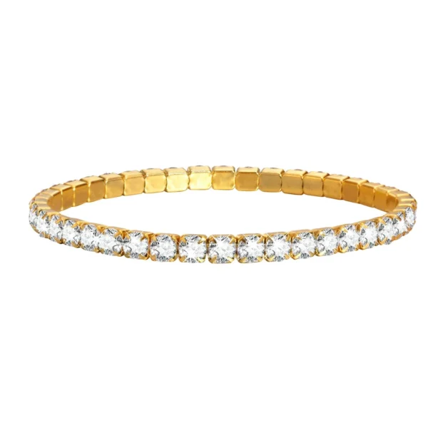 Round CZ Stretch Tennis Bracelet