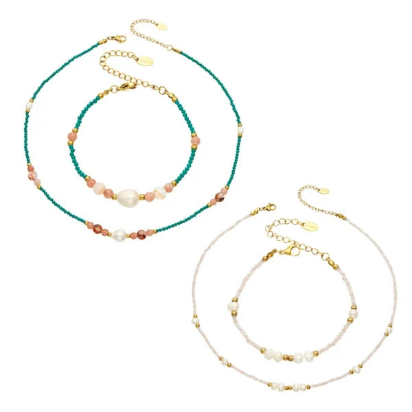 Freshwater Pearl Beaded Necklace & Bracelet — Choose Your Piece